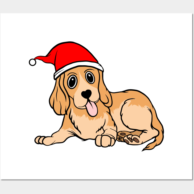 Christmas Dog Wall Art by Dojaja